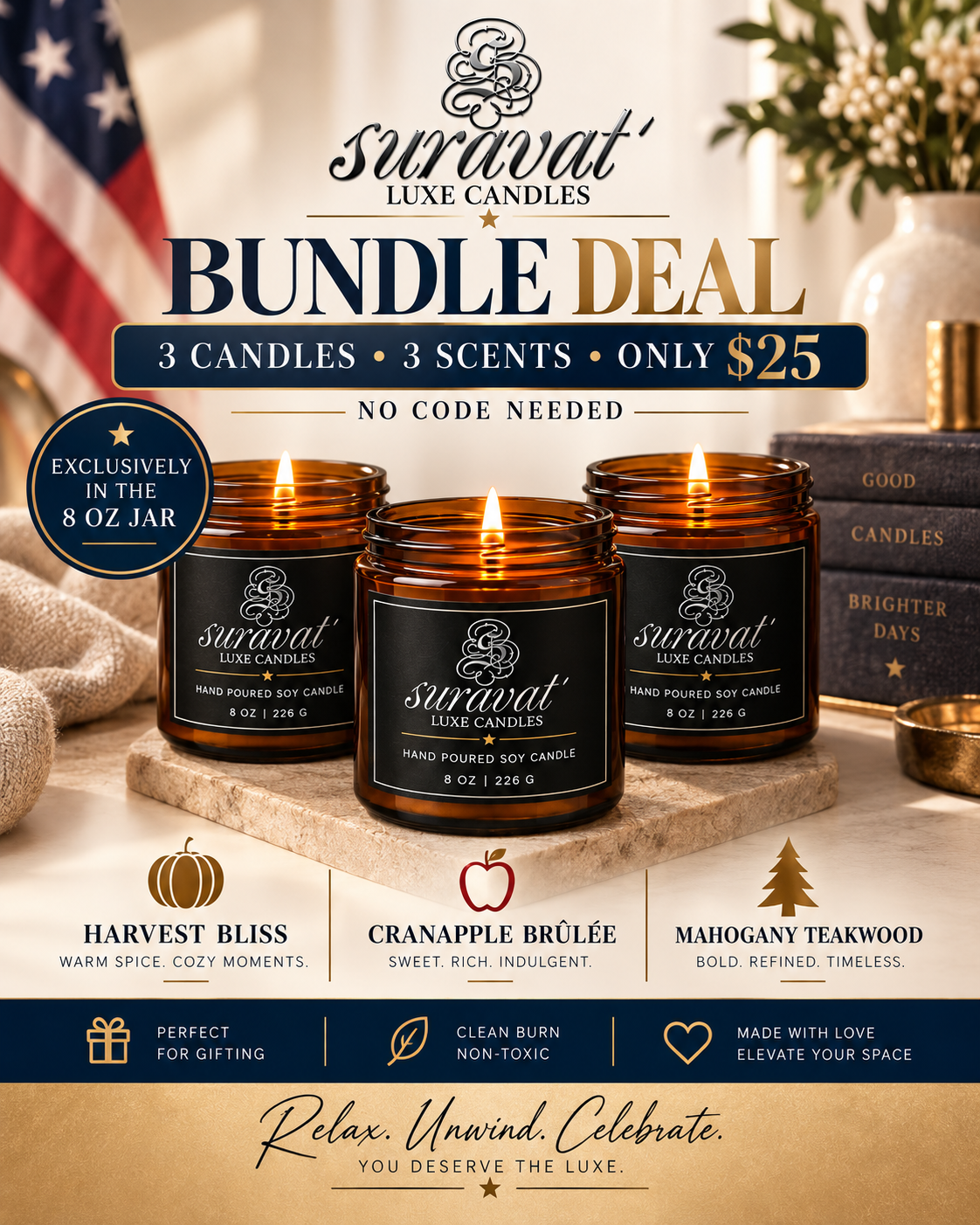 The Luxe Trio | 3-Candle Bundle